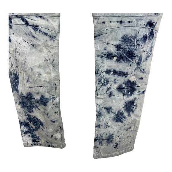 Smoke Rise Brand Light Wash Distressed Jeans Blue Splatter 38 x 33 Streetwear - Picture 9 of 12